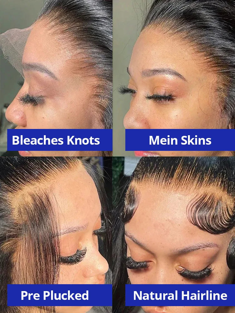 Vietnamese Raw 13X4 Lace Front Wigs For Black Women Remy 30 40 Inch Pre Plucked Bone Straight Human Hair Wigs 13X6 Hd Lace Frontal Wigs - TAVEN System LLC