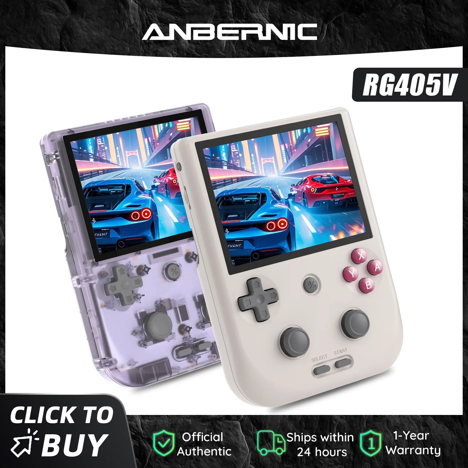 Anbernic RG405V Handheld Game Console 4’’ IPS Touch Screen Android 12 Unisoc Tiger T618 64-bit Game Player 5500mAh OTA Update TAVEN System LLC