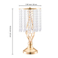 SucceBuy Tall Crystal Wedding Flower Stand Metal Wedding Centerpiece Vase Gold Flower Holders Floral Display Rack for Wedding TAVEN System LLC