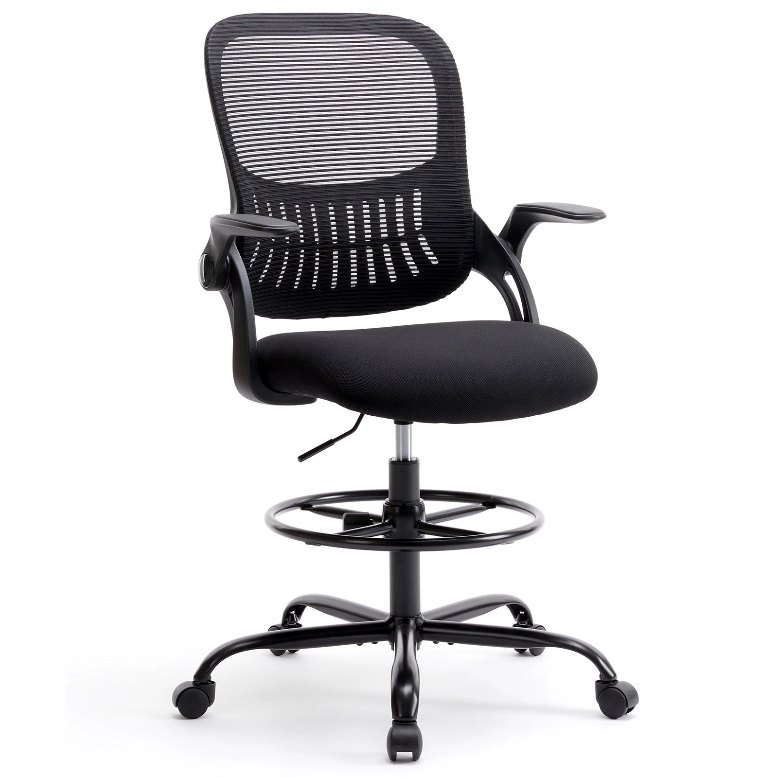 JHK Ergonomic Mesh Office Chair with Flip-Up Arms and Wheels TAVEN System LLC