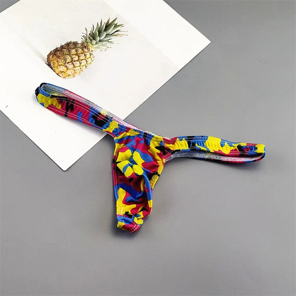 Sexy Printed Lips/Flowers/Camouflage Underwear for Men Mini Panties Penis Pouch String Low Waist Bikini Hombre Lingerie TAVEN System LLC