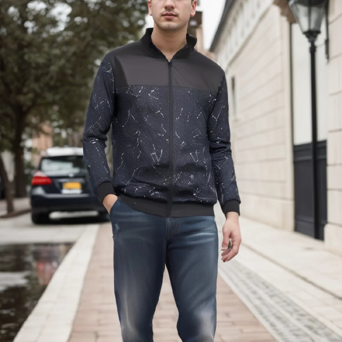 Men's Baseball Collar Casual Jacket Lightweight Business Coat TAVEN System LLC