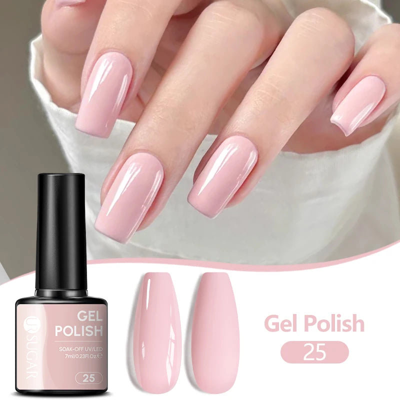 UR SUGAR 7ML Nail Gel Fresh Macaron 107 Colors All For Manicure Semi Permanent Soak Off LED UV Long-Lasting Nail Art Varnish TAVEN System LLC