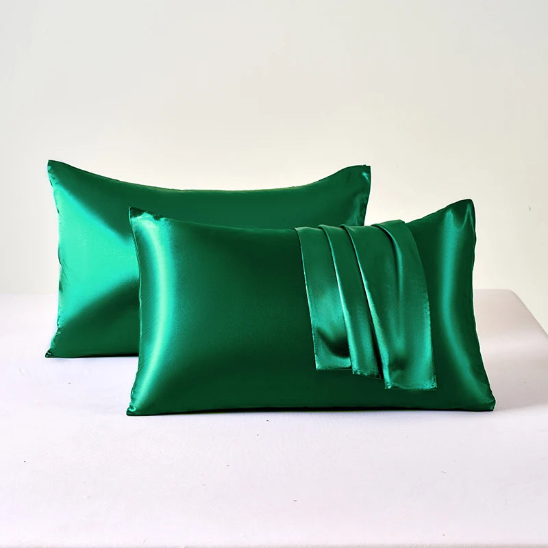 2pcs Satin Pillowcase for Skin and Hair, Satin Pillow Cases Set of 2 Soft Breathable Smooth Cooling Pillow Covers for Sleeping TAVEN System LLC