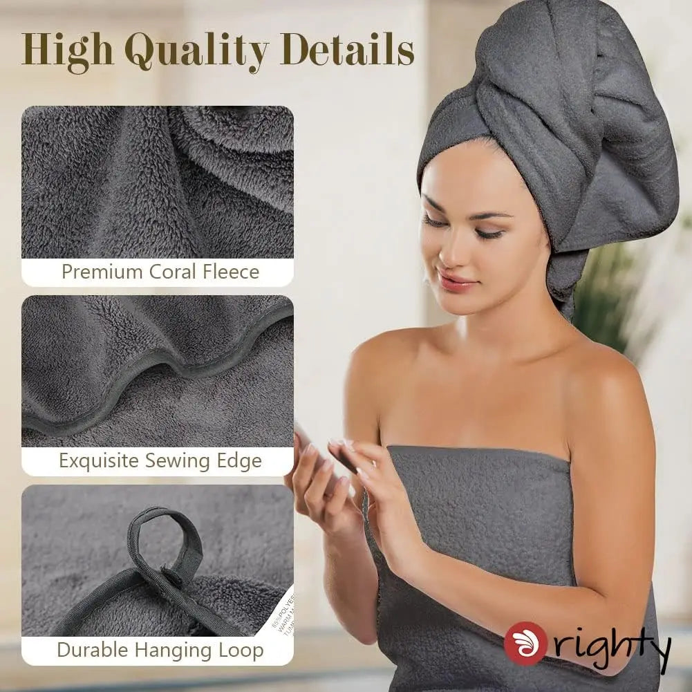 Bath Towels Pack of 2(27'' x 54'') - Soft Feel, Highly Absorbent, Quick Drying Microfiber for Body, Sport, Yoga, SPA, Fitness - TAVEN System LLC