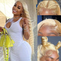 Deep Wave Lace Frontal Blonde Human Hair Wig