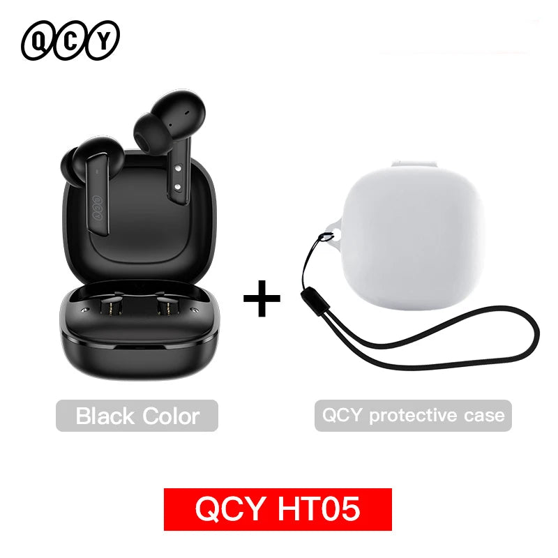 QCY HT05 ANC Wireless Earphone 40dB Noise Cancelling Bluetooth 5.2 Headphone 6 Mic ENC HD Call TWS Earbuds Transparency Mode TAVEN System LLC