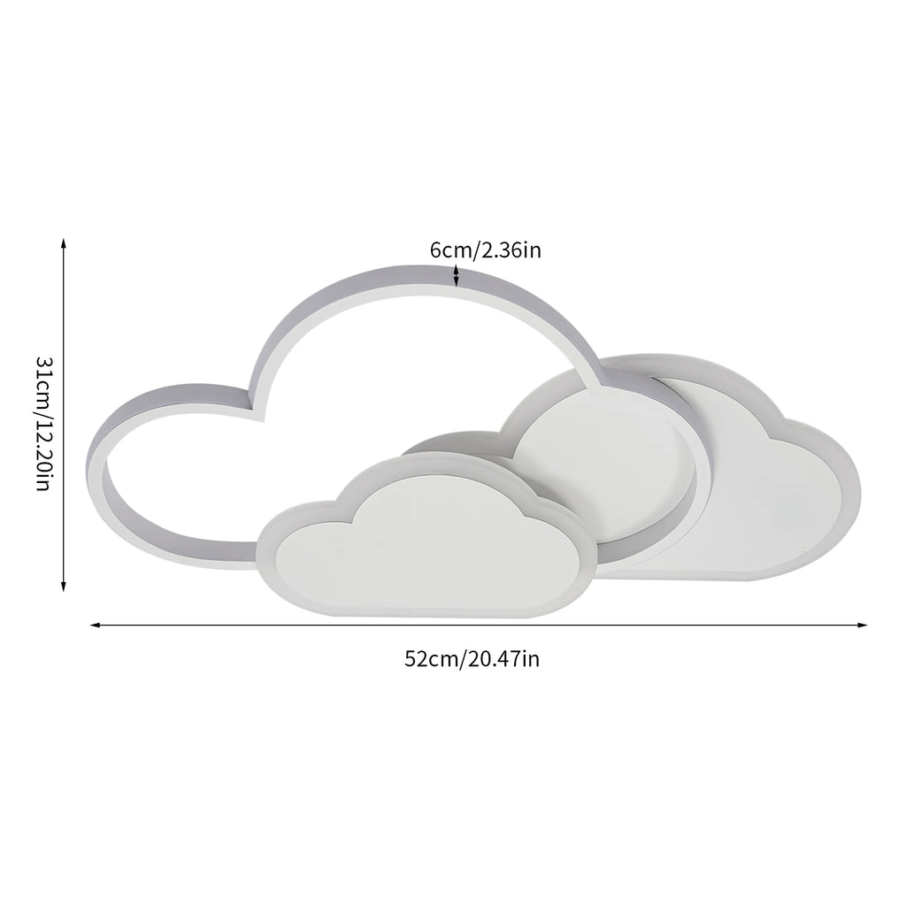 Cloud LED Ceiling Lamp 22" Modern Minimalist Lighting 52cm for Living Room Children's Room Bedroom TAVEN System LLC