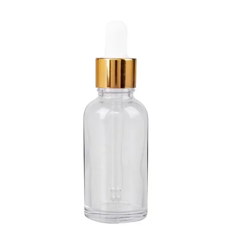 28pcs 15/30/50ml Golden Empty Dropper Bottle Essential Oil Glass Bottle Refillable Aromatherapy with Funnel Glass Eye Dropper TAVEN System LLC