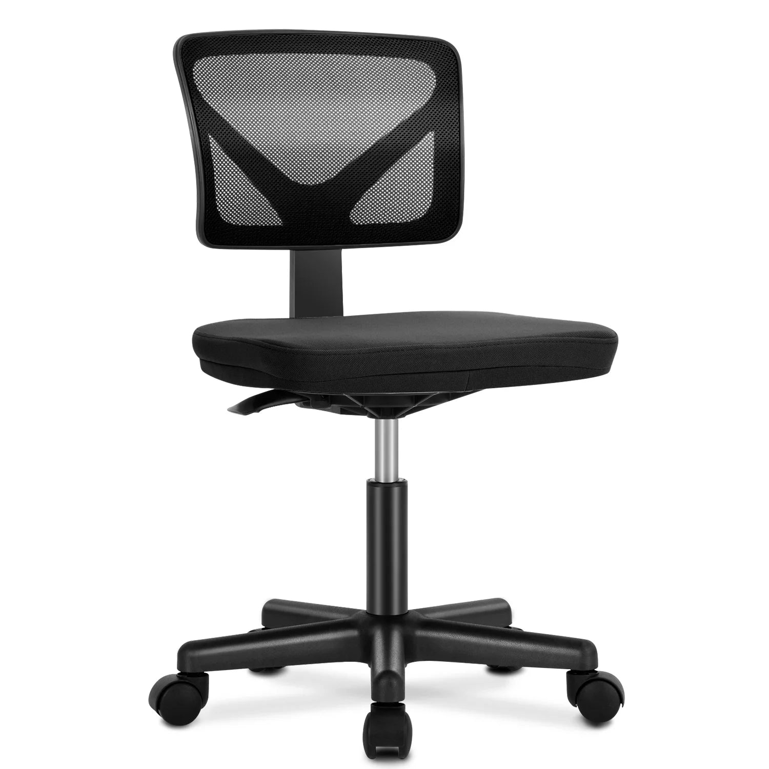JHK Armless Mesh Office Chair with Lumbar Support and Wheels TAVEN System LLC