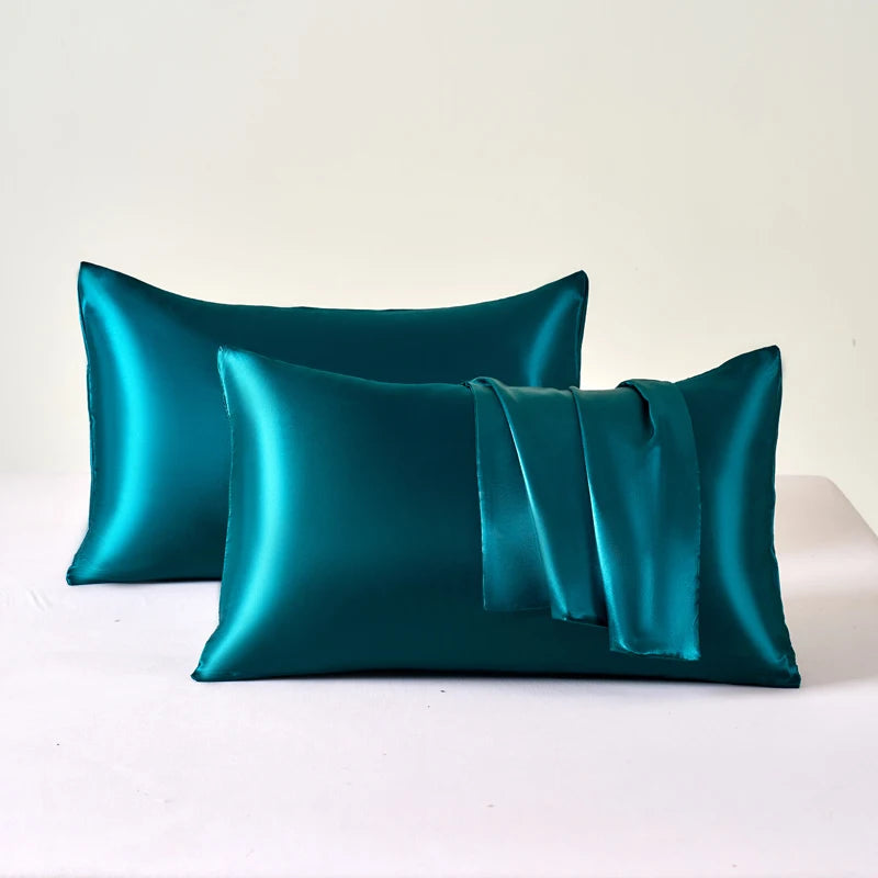 2pcs Satin Pillowcase for Skin and Hair, Satin Pillow Cases Set of 2 Soft Breathable Smooth Cooling Pillow Covers for Sleeping TAVEN System LLC