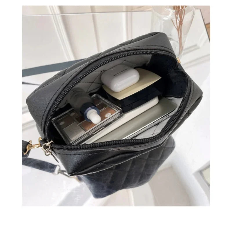 2026 tassel women's small crossbody bag trend diamond grid embroidery camera women's shoulder bag fashion chain crossbody bag TAVEN System LLC