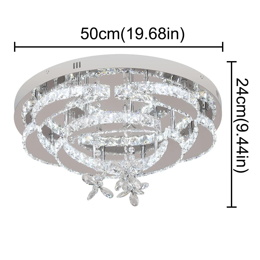 Modern Chandelier Ceiling Lamp K9 Luxury Crystal Led Living Dining Room Decor Pendant Light RC Dimmable Luminaire Home Fixture TAVEN System LLC