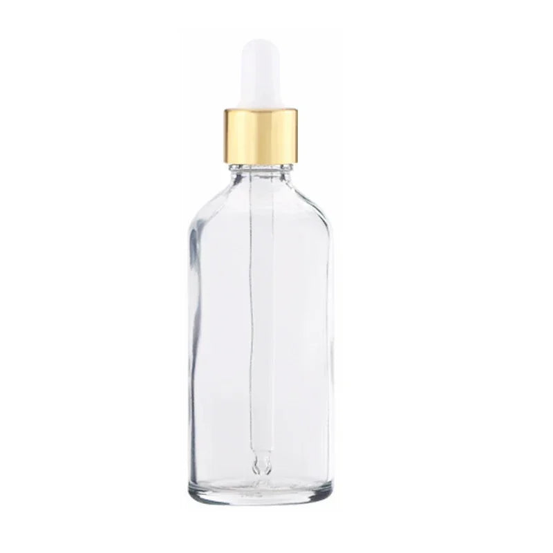 28PCS 30/50ml Gold Dropper Bottle 1oz2oz Essential Oil Glass Aromatherapy Liquid Drop for Massage Pipette Bottles Refillable TAVEN System LLC