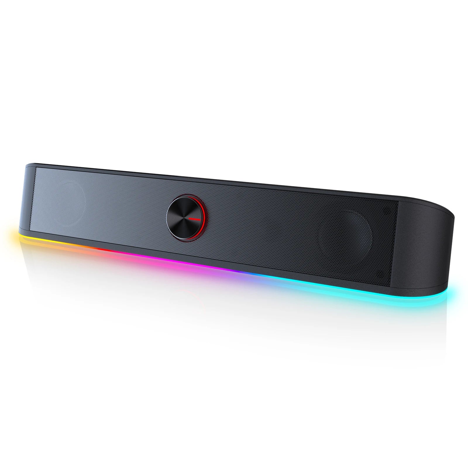 Redragon GS560 Adiemus RGB USB Desktop Soundbar, 2.0 Channel Computer Speaker with Dynamic Lighting Bar Audio-Light Sync/Display TAVEN System LLC
