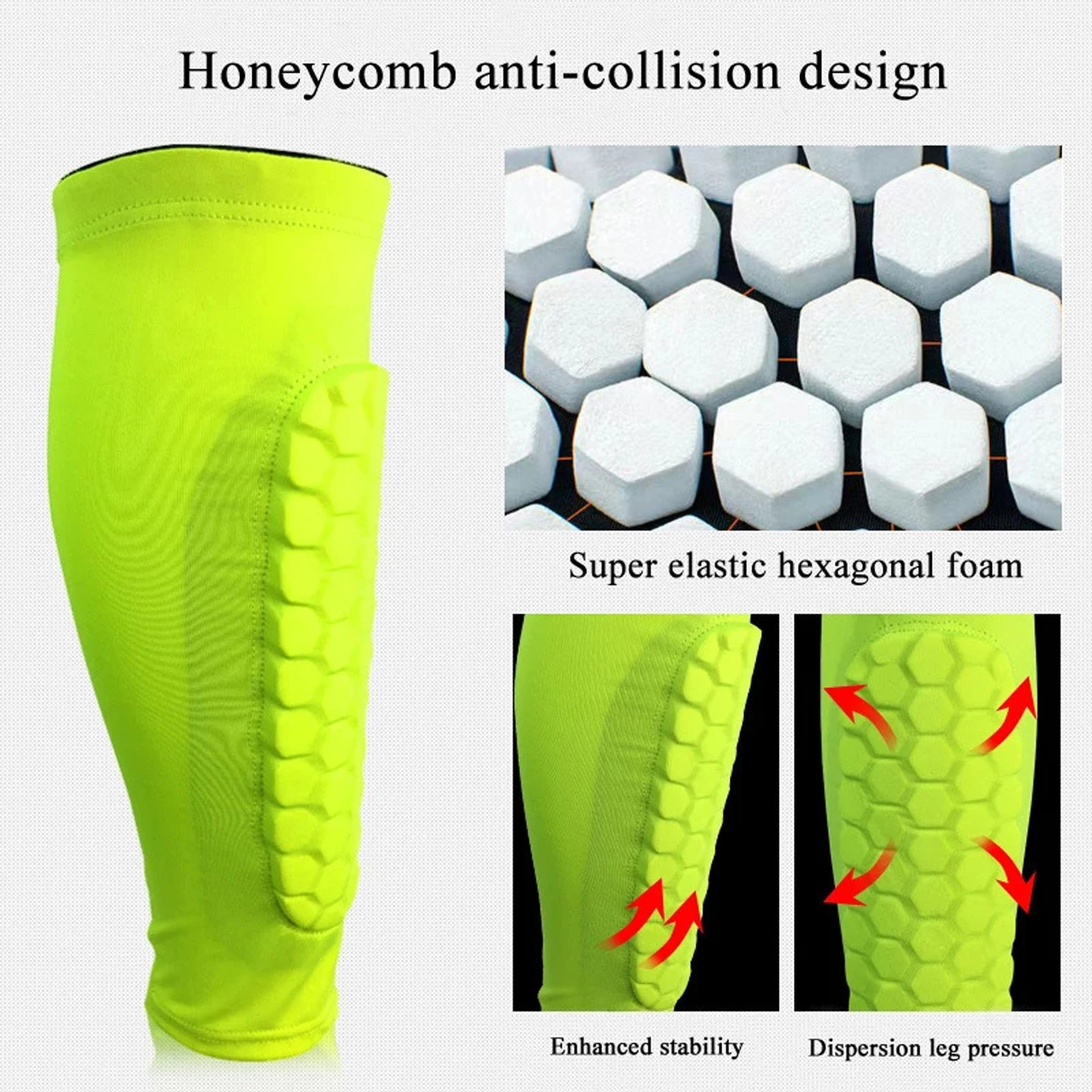 2pcs Shin Guards Football Basketball with Honeycomb Padding Breathable Nylon Anti Impact Sport Leg Protectors for Kids Adults TAVEN System LLC