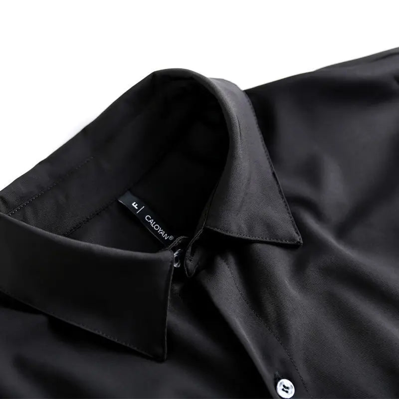 Men Black Gothic Asymmetrical Shirt Co-ord Oversized Streetwear