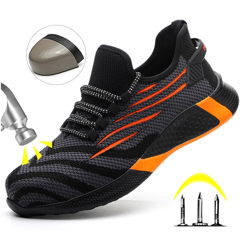 Men Work Safety Shoes Anti-puncture Working Sneakers Male Indestructible Work Shoes Men Boots Lightweight Men Shoes Safety Boots TAVEN System LLC