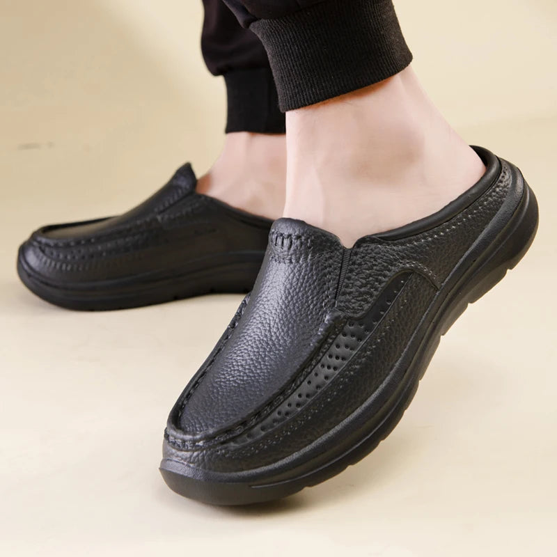 Summer Men Chef Shoes Anti Slip and Oil Proof Men's Work Shoes EVA Lazy Slippers Casual Trendy Slipper Fashion Garden Shoes TAVEN System LLC