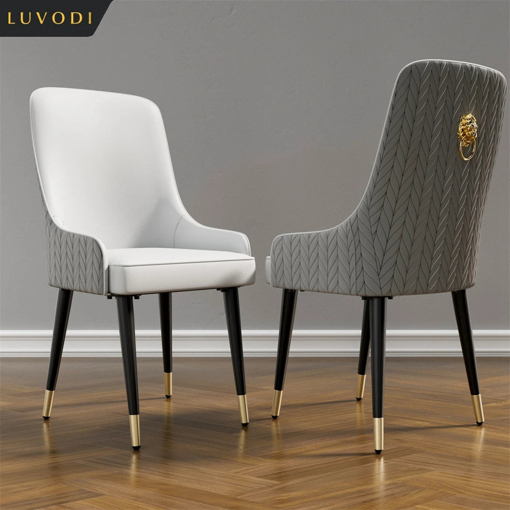 LUVODI Modern Luxury Microfiber Leather Dining Chairs Set TAVEN System LLC