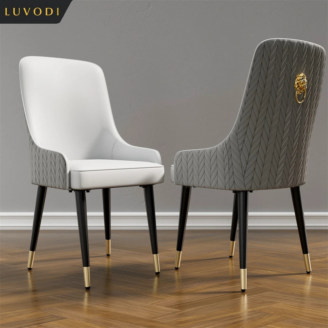 LUVODI Modern Luxury Microfiber Leather Dining Chairs Set TAVEN System LLC