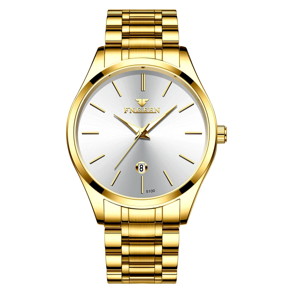BINBOND stainless steel durable quartz watches for men luxury luminous waterproof precise auto date men's watch casual reloj - TAVEN System LLC