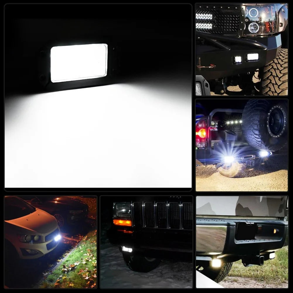 Nilight 18W Flush Mount LED Driving Lights 2PCS, Spot Beam Off Road Work Light Bar for Jeep Wrangler, Toyota Tacoma, Truck, ATV, UTV, Bumper Auxiliary Lamp TAVEN System LLC