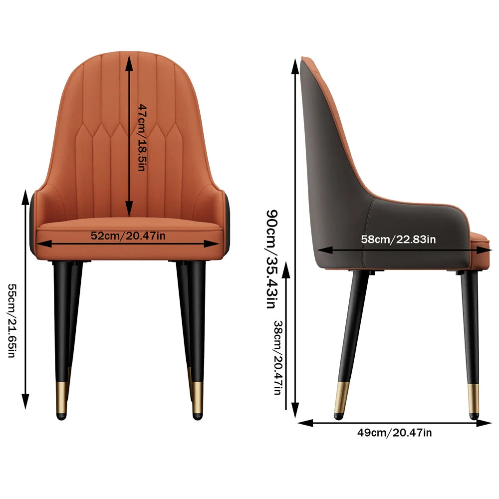 LUVODI Modern Luxury Microfiber Leather Dining Chairs Set TAVEN System LLC