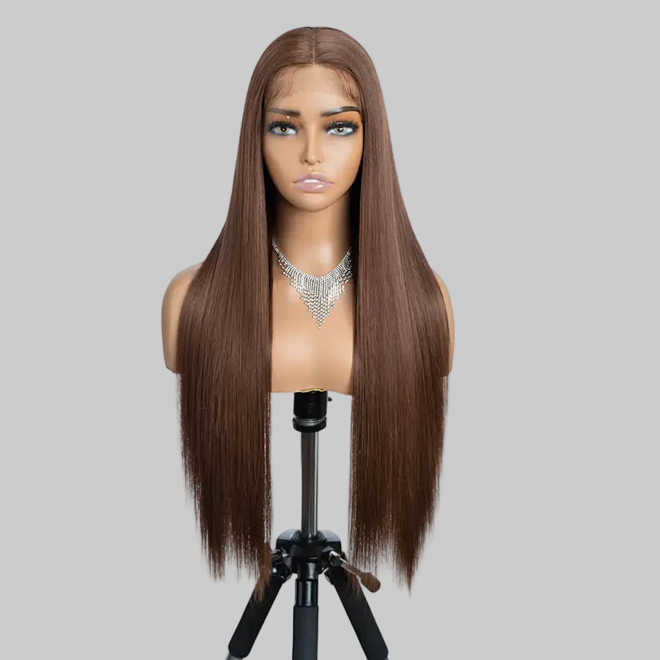 Noble 30 inch straight synthetic lace front wig for women