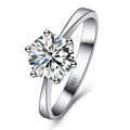 Fine Wedding Rings for Men Women Gift S925 Sterling Silver Color Austrian Crystal Engagement Proposal Ring Jewelry Bague Femme - TAVEN System LLC