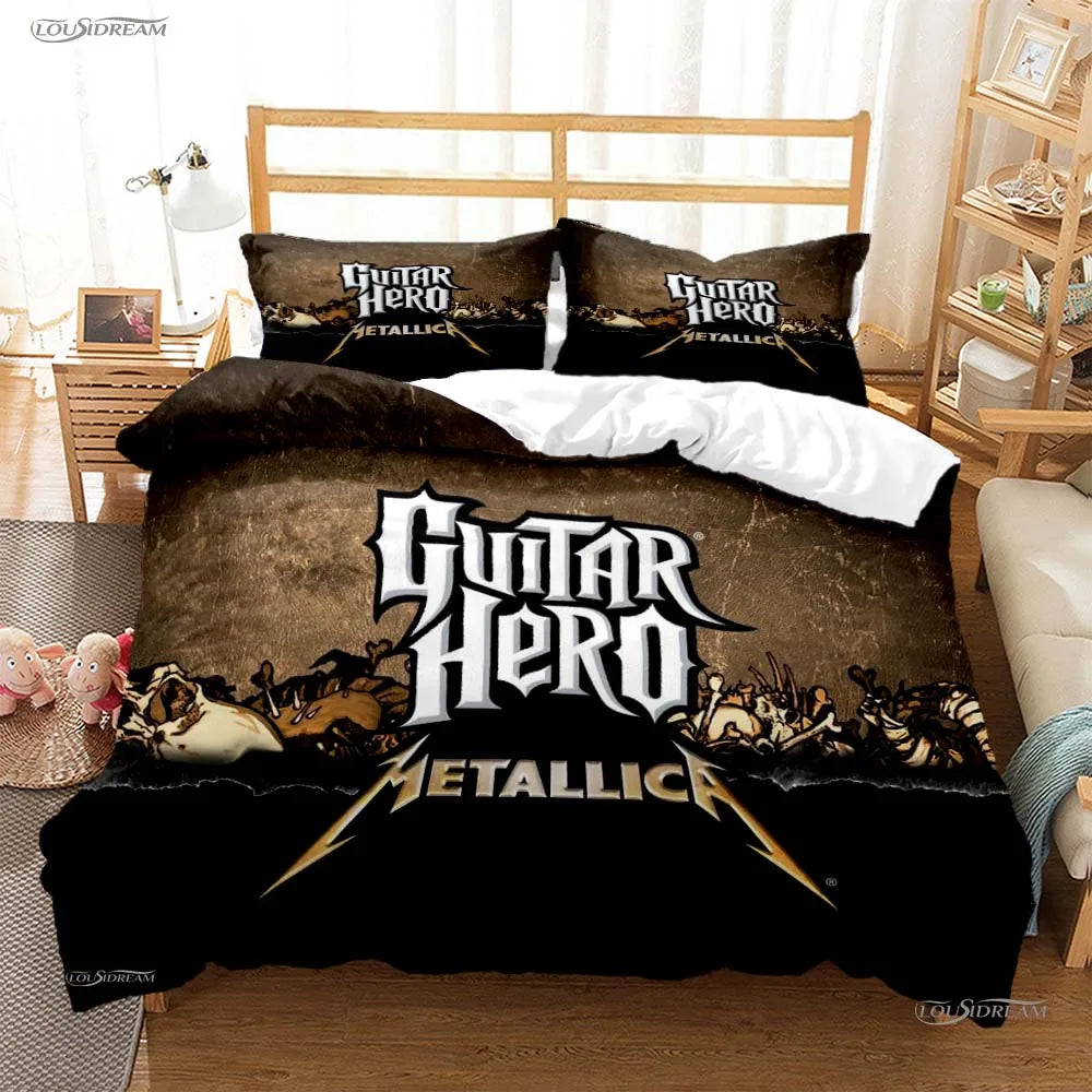 Heavy Metal Music Casal All Season Duvet Cover Comforter Bedding Sets Soft Quilt Cover and Pillowcases Single/Double/Queen/King TAVEN System LLC