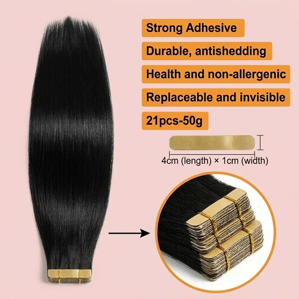 Skin Invisible Tape In Virgin Human Hair Extensions