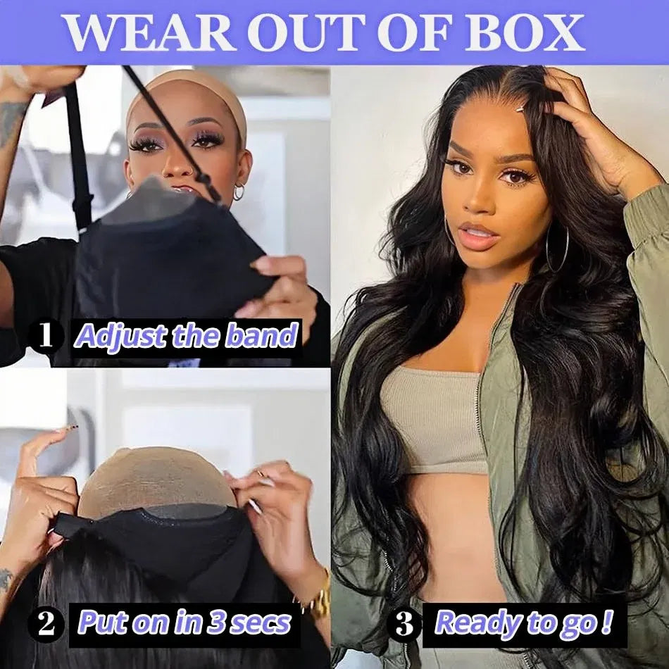 Stretched Length: 26inches, Hair Color: #4, Density: 180%, Ships From: CHINA - Body wave Wigs Glueless Wig Human Hair Ready To Wear 5x5 Lace Frontal Wig 4x4 Brazilian Closure Wig For Women Lace Front Wigs Taven