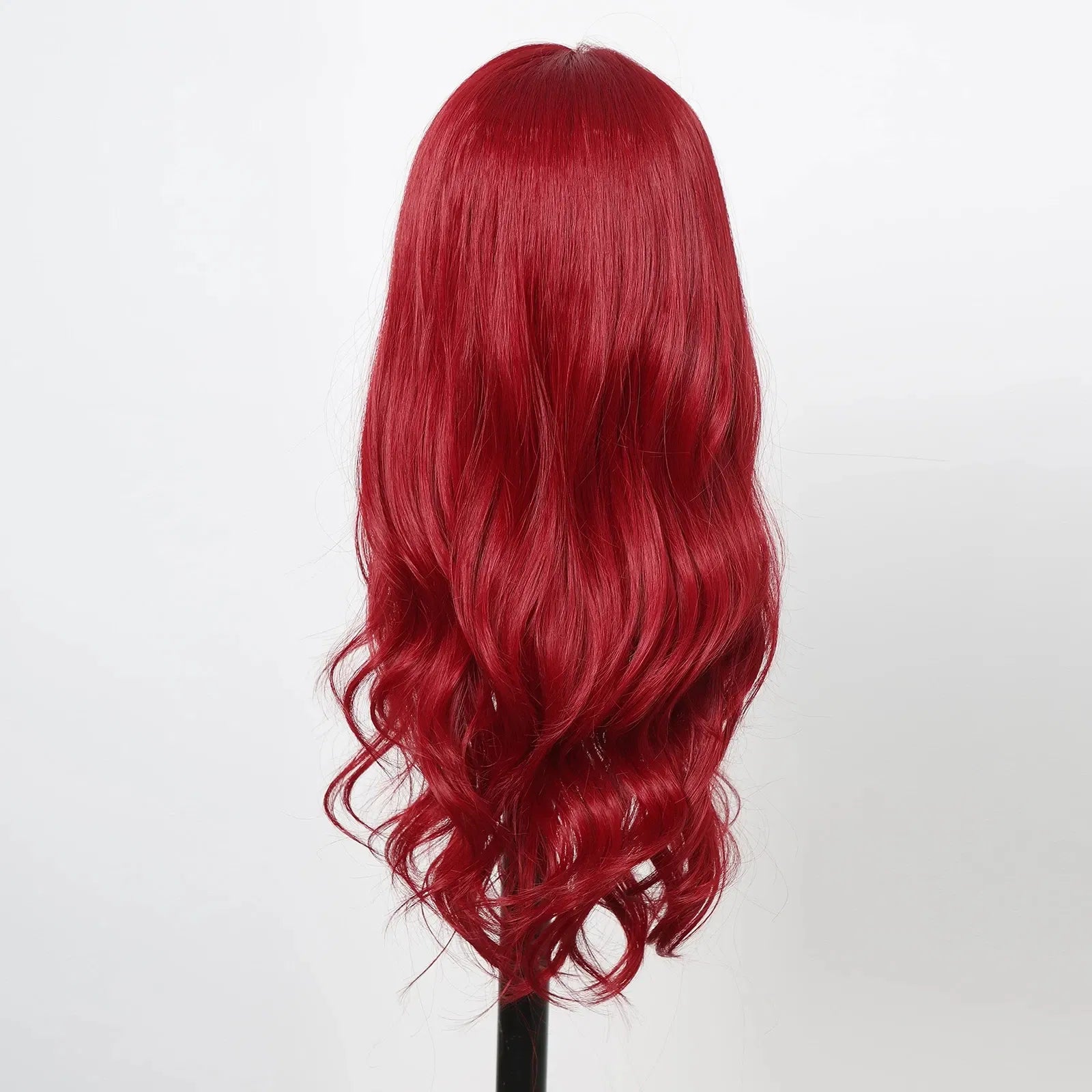 Color: #350 - Red Synthetic Wigs Long Body Wavy Wig Natural Hairline Daily Red Hair Heat Resistant Fiber Smooth Party Cosplay Wig Taven