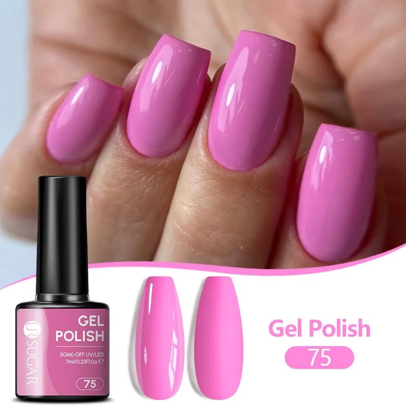 UR SUGAR 7ML Nail Gel Fresh Macaron 107 Colors All For Manicure Semi Permanent Soak Off LED UV Long-Lasting Nail Art Varnish TAVEN System LLC