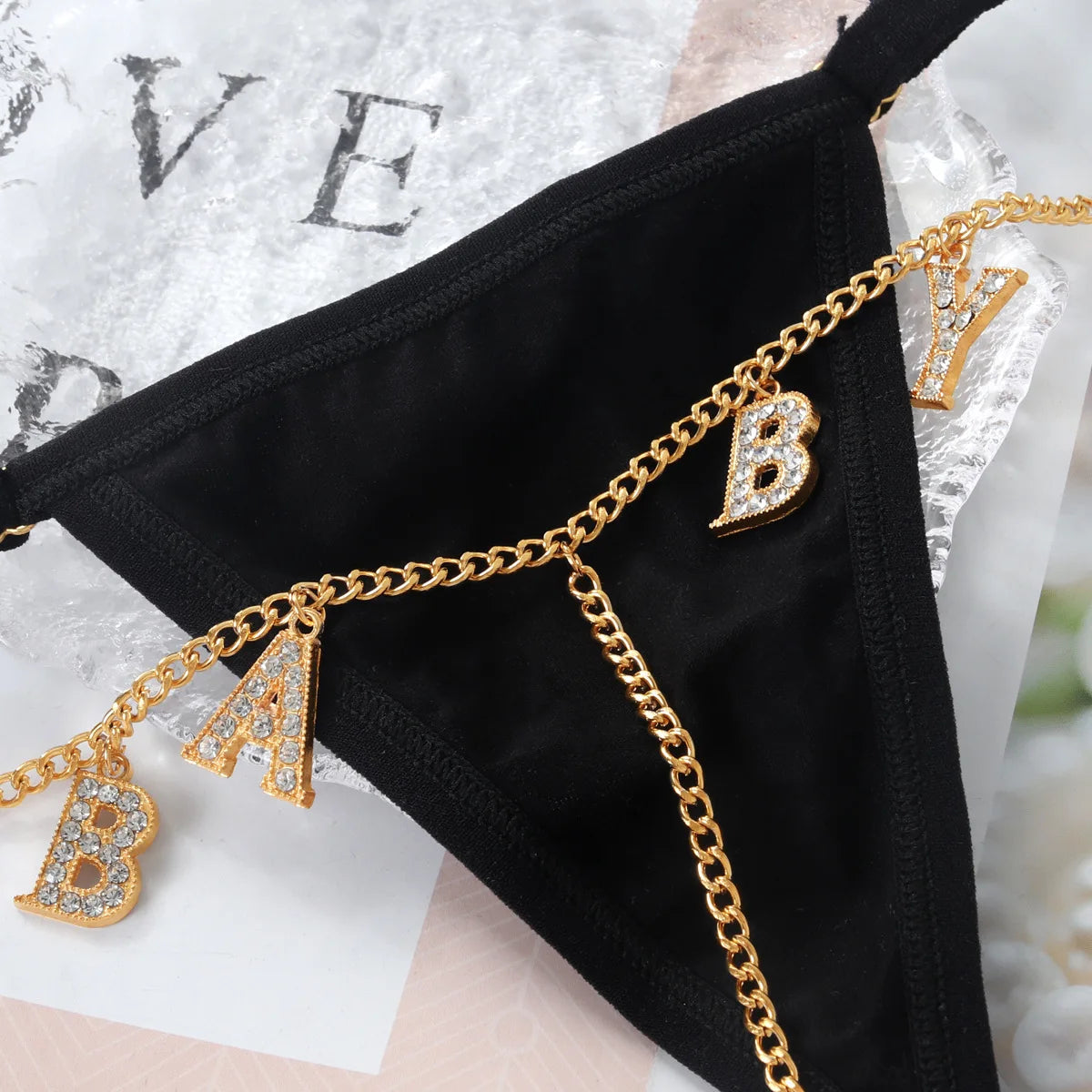 Fashion baby sexy bikini style alloy thong nightclub beach women's body chain jewelry TAVEN System LLC