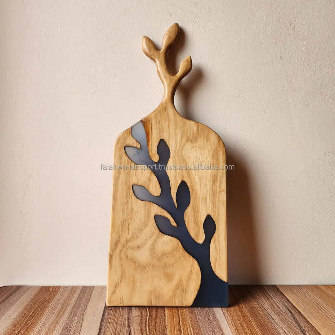 Household Trending Products 2026 New Arrivals Ocean Wave Pattern Acacia Wood Epoxy Resin Cutting Board TAVEN System LLC