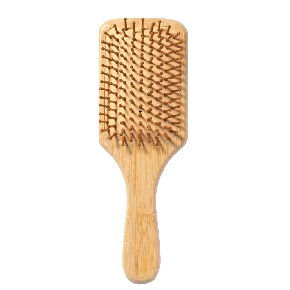 Natural Bamboo Paddle Hair Brush with Air Cushion Anti Static