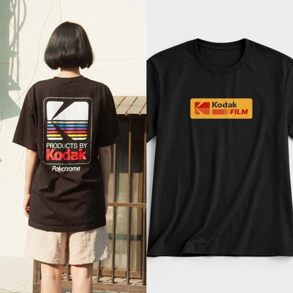 Kodak Polychrome Rainbow Back Print Unisex Cotton T Shirt Vintage Retro Short Sleeve Tee Y2K  Casual Streetwear Film Graphic Top TAVEN System LLC