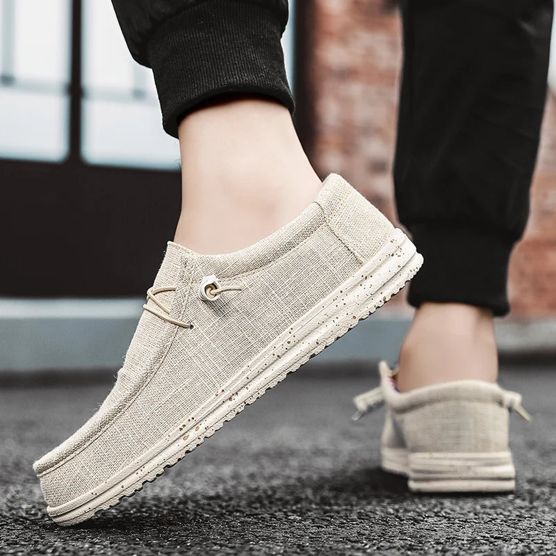 Men Canvas Slip On Loafers Lightweight Breathable Casual Shoes TAVEN System LLC