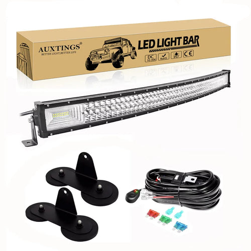 7D 22 - 52in Curved 270W-675W Off Road LED Light Bar with Strong Magnet Brackets Wire Kit 12V 24V Led Bar for SUV Truck 4x4 Boat TAVEN System LLC