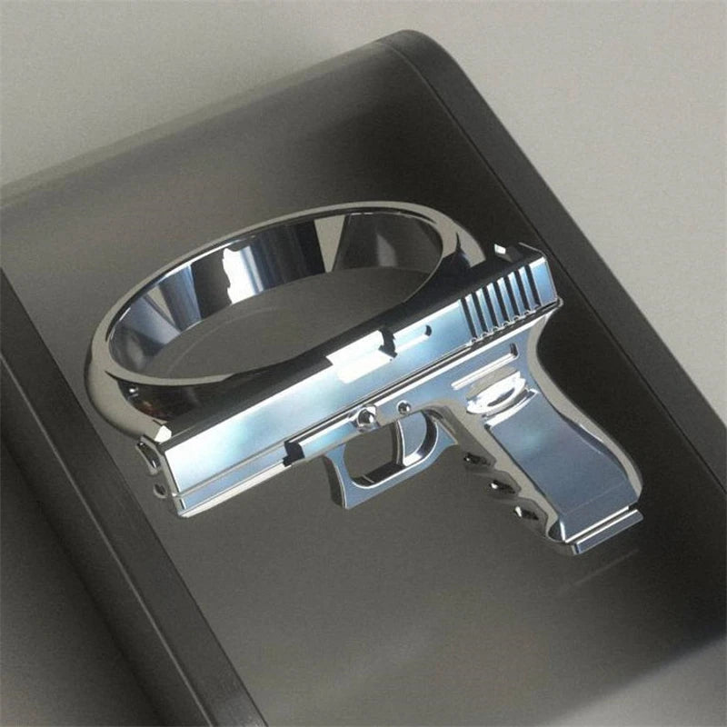 Exquisite  Gun Imitation Ring alloy Gun Ring Polishing Motorcycle Cowboy Biker Punk Men Women Cool rings for men women TAVEN System LLC