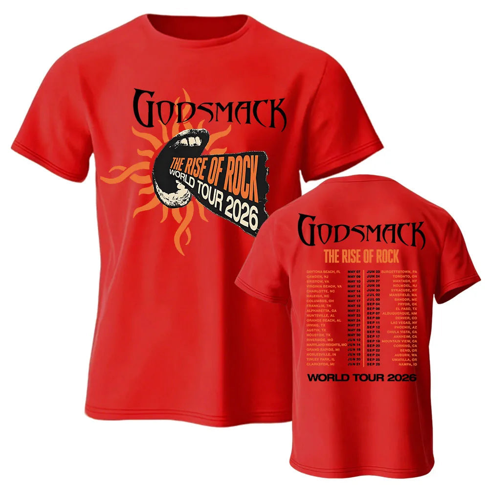 Godsmack World Tour Graphic Cotton T-Shirt Rock Tee TAVEN System LLC