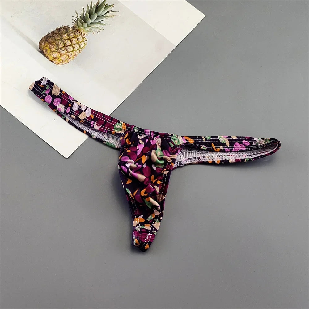 Sexy Printed Lips/Flowers/Camouflage Underwear for Men Mini Panties Penis Pouch String Low Waist Bikini Hombre Lingerie TAVEN System LLC