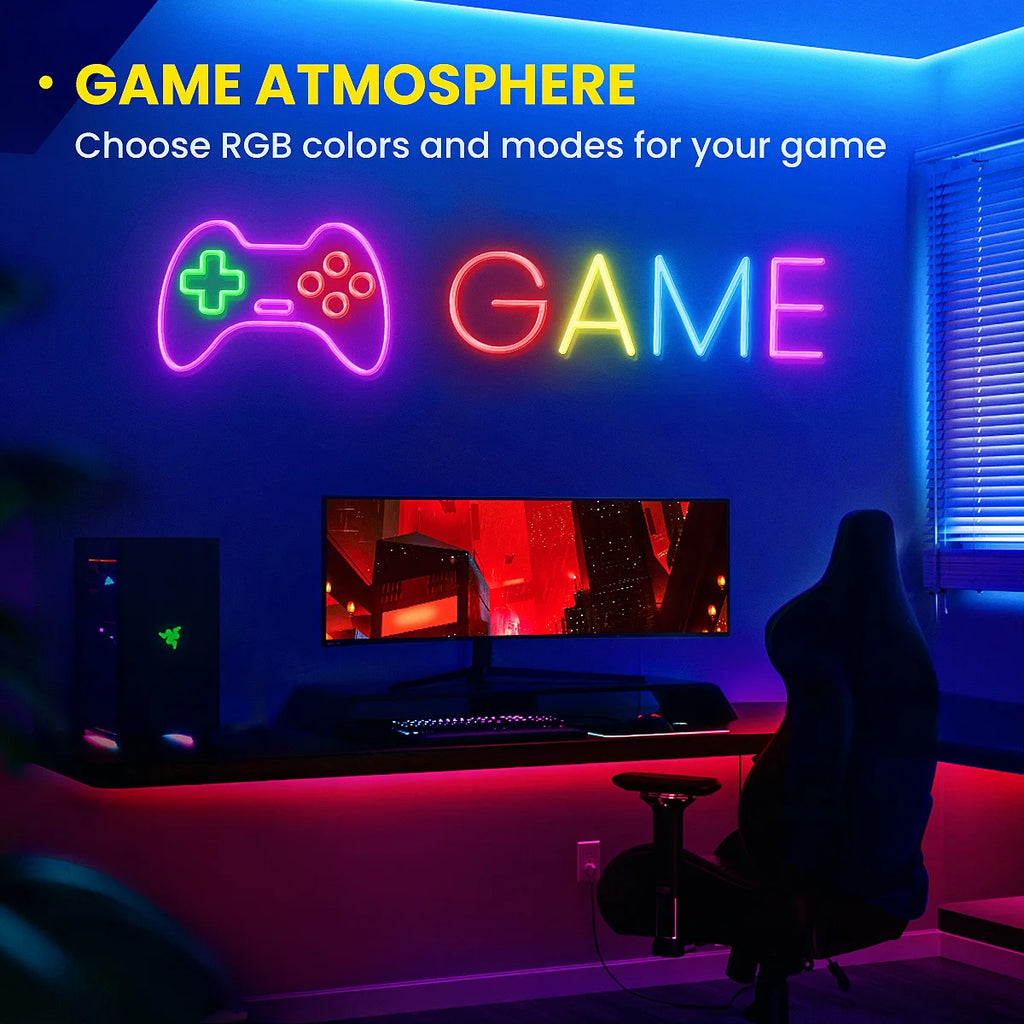 Neon LED Rope Lights,  LED Lights For Bedroom Flexible LED Light Strip With Remote And APP Control RGB Lighting Strip TAVEN System LLC
