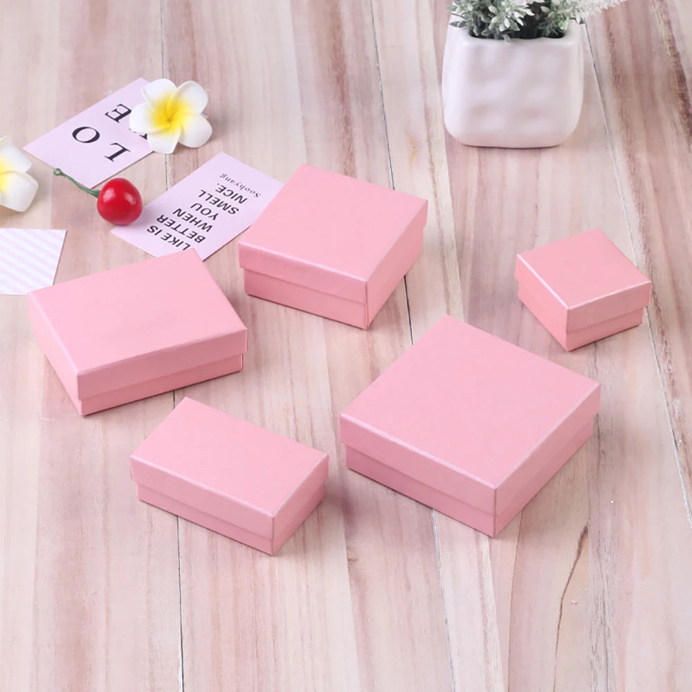 12pcs/ lot Simple Box Earnail Rings Earrings Bracelet Necklace Gray Black Paper Jewellry Display Case Jewelry Organizer Boxes TAVEN System LLC