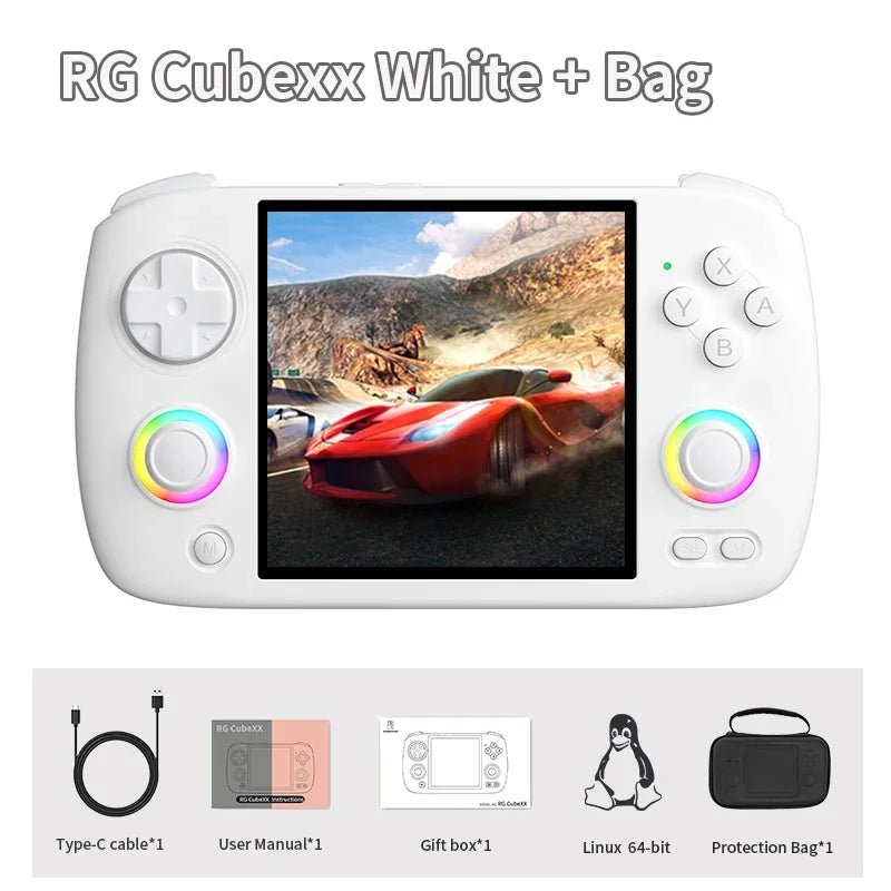 ANBERNIC RG CubeXX Retro Handheld Games Console Linux RGB Joystick Video Gaming Player Supports WIFI HD TV Connection RG Cube XX TAVEN System LLC