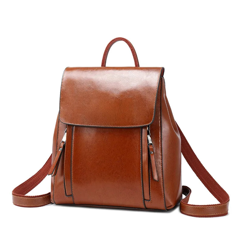 Women Genuine Leather Backpack Shoulder Bag Fashion Laptop Rucksack TAVEN System LLC