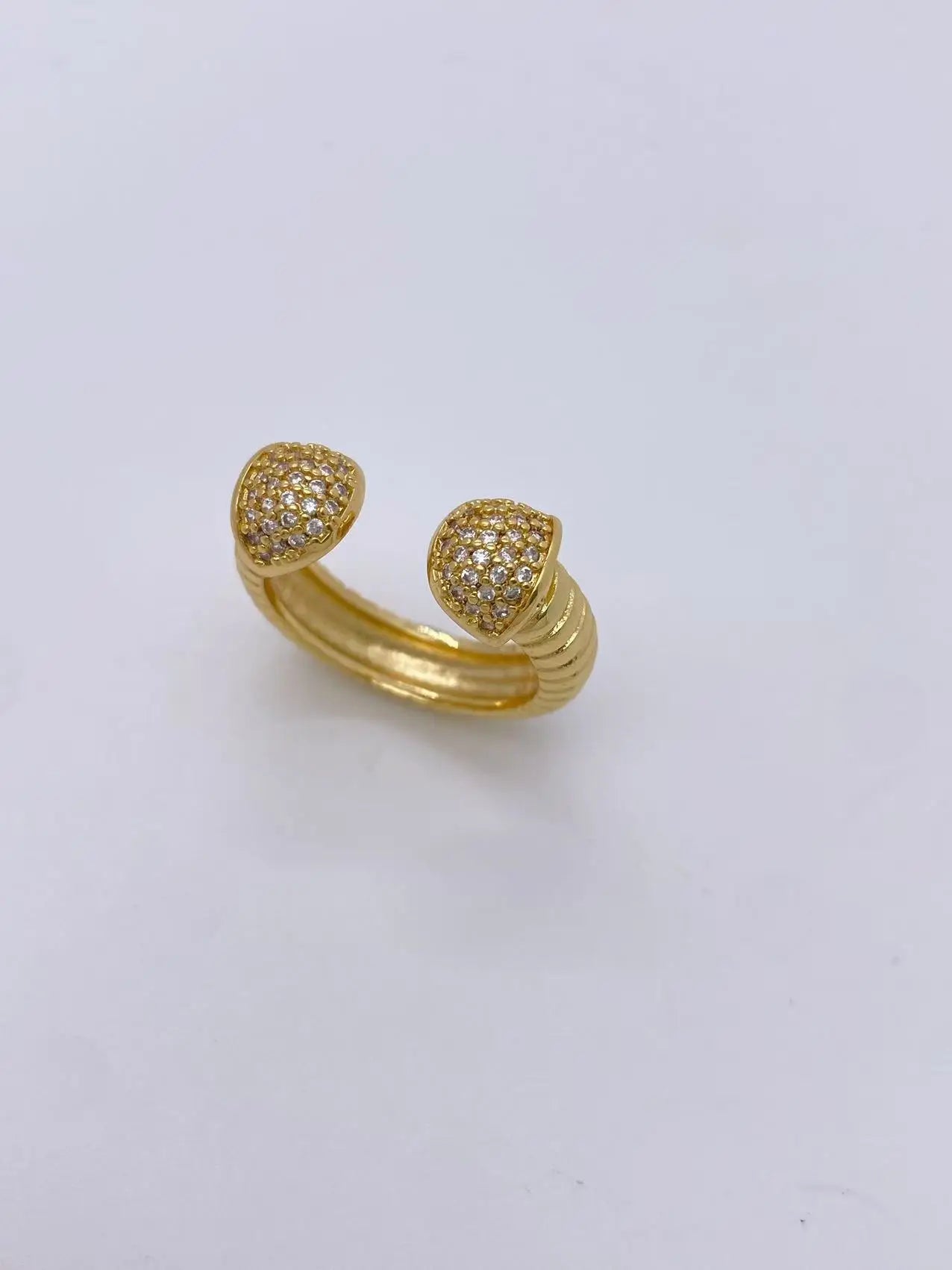 5PCS, Fashion Geometric Bracelet Bangles & Rings Open Design 18k Gold Plated Jewelry Gift For Girls