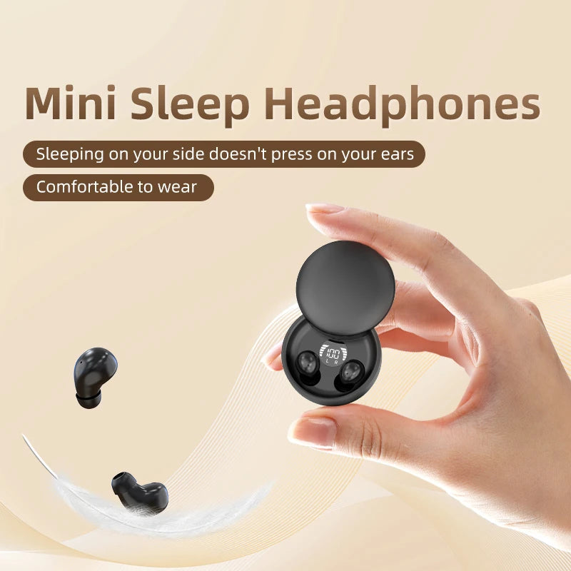 SK26 Bluetooth 5.4 Wireless Earphones Small Earbuds Sleeping Sport Invisible Headphones Bass Sound Quality Headset Sliding Cover TAVEN System LLC